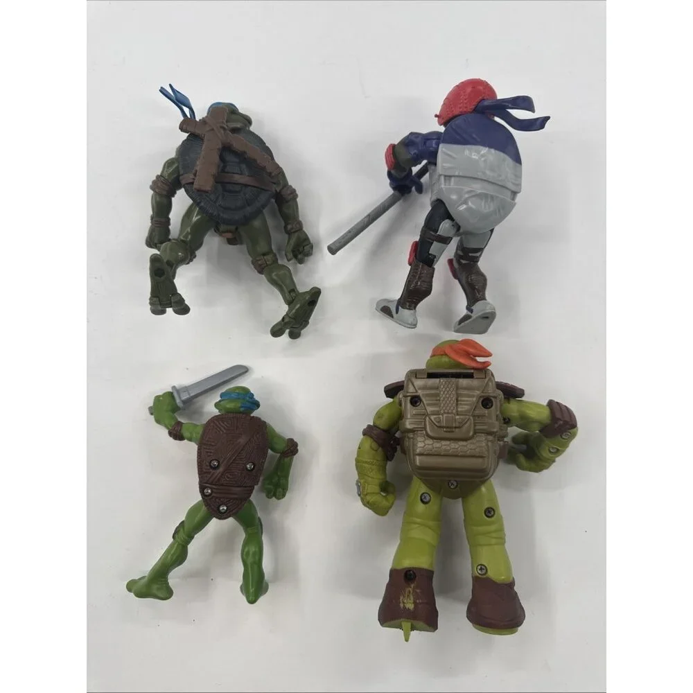 TMNT Action Figure Toys Lot of 4 Poseable Teenage Mutant Ninja Turtles 2003 2012